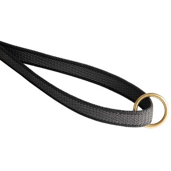 Amstaff Nylon Leash with Brass O-ring on Handle