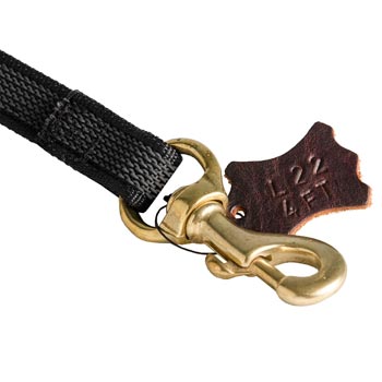 Strong Amstaff Leash Nylon with Brass Snap Hook